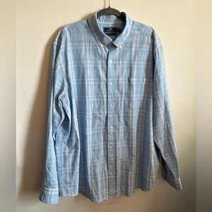 Vineyard Vines Classic Fit Murray Linen-Cotton Men’s Plaid Button-up Shirt 2XL